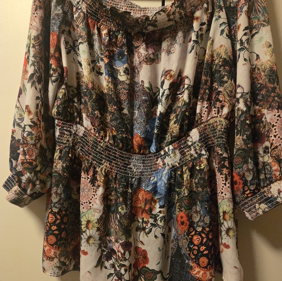 Nicole Miller Vibrant Floral Print Blouse - Picture 3 of 5